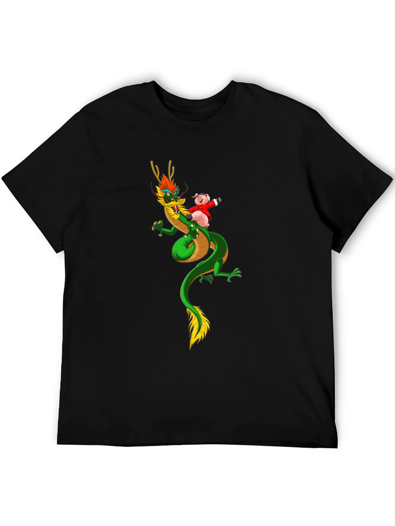 Dragon & Pig Funny Graphic T-Shirt