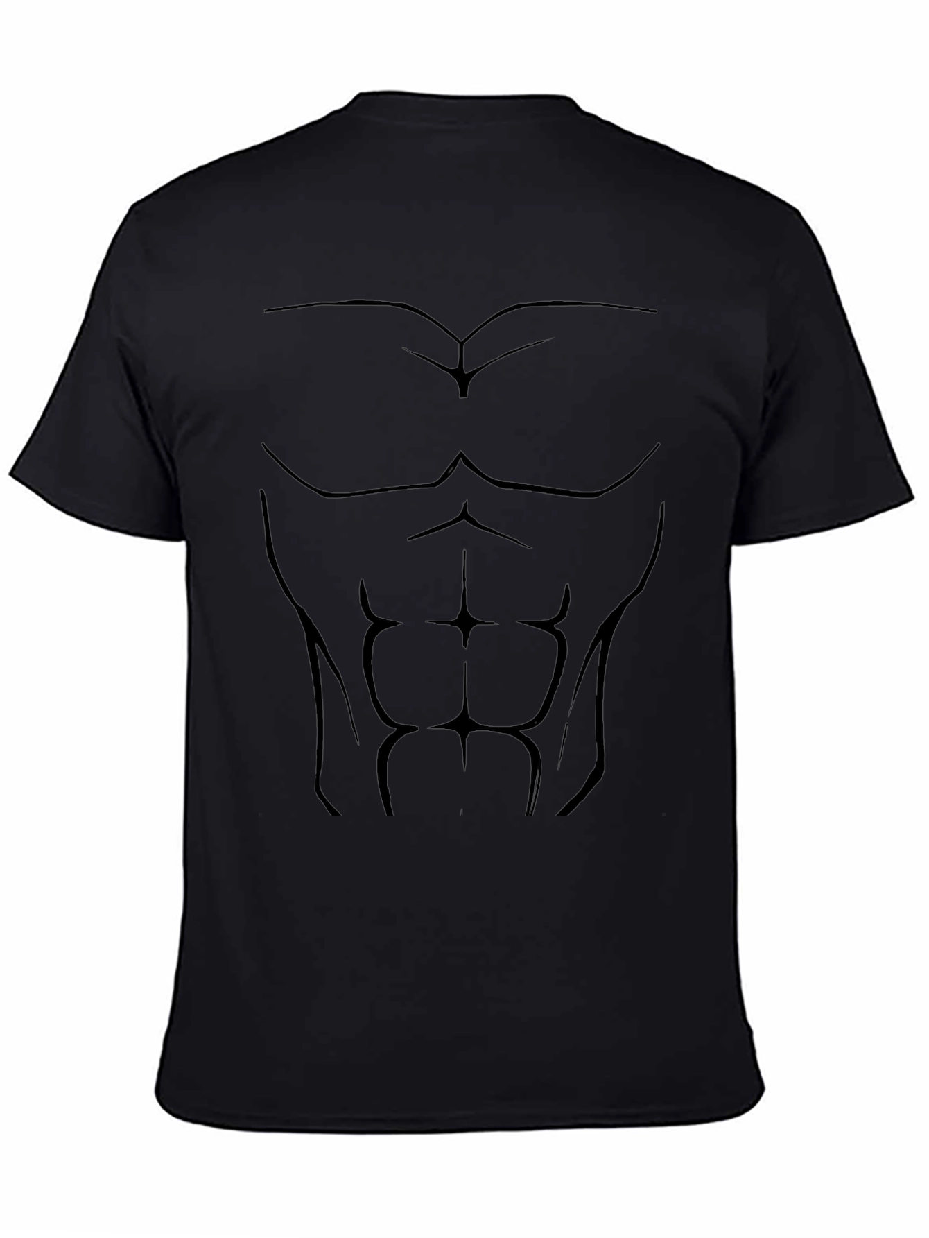 Muscle Print Mens Black Short Sleeve T-Shirt