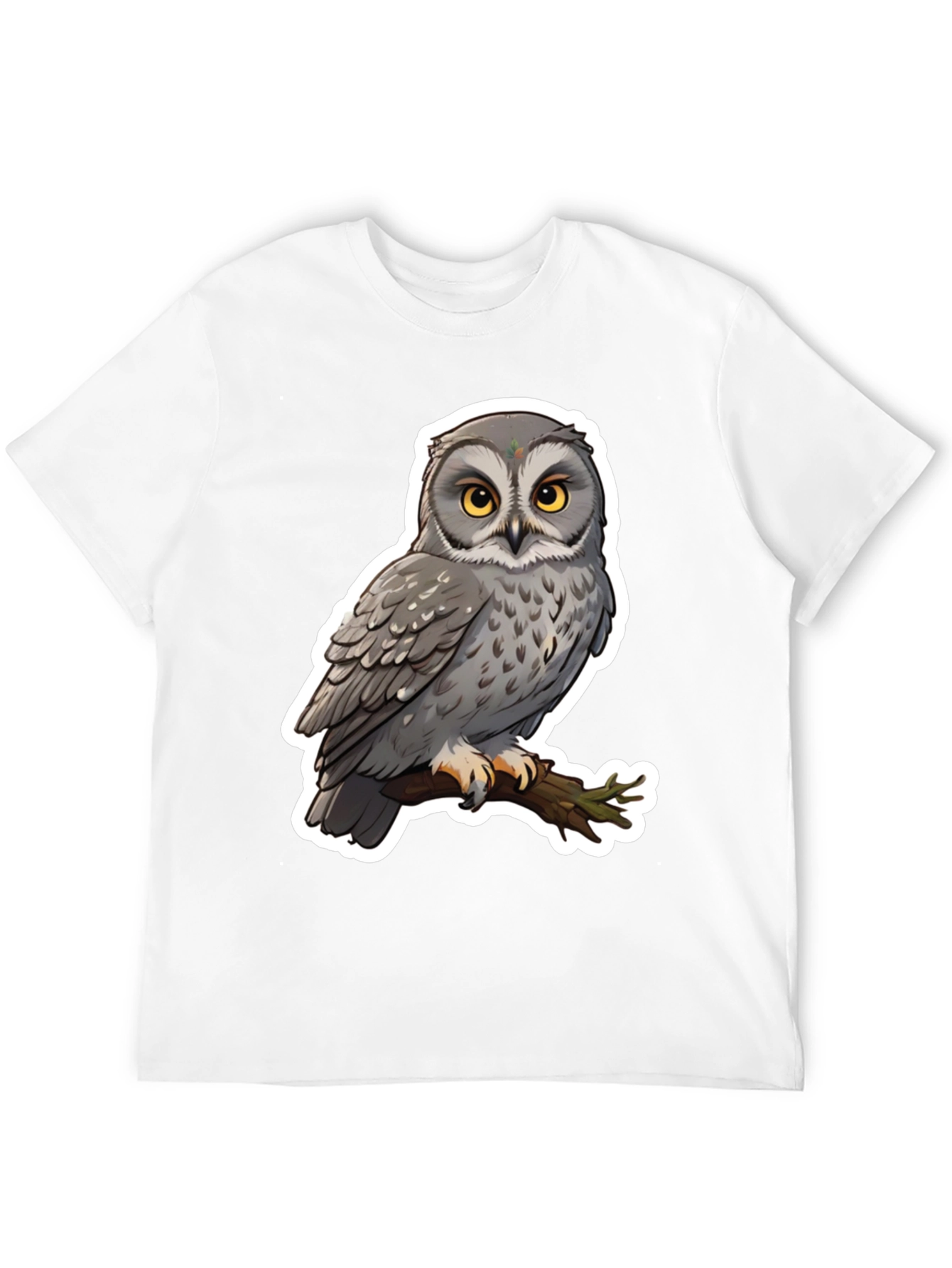 Owl Graphic Print Black T-Shirt