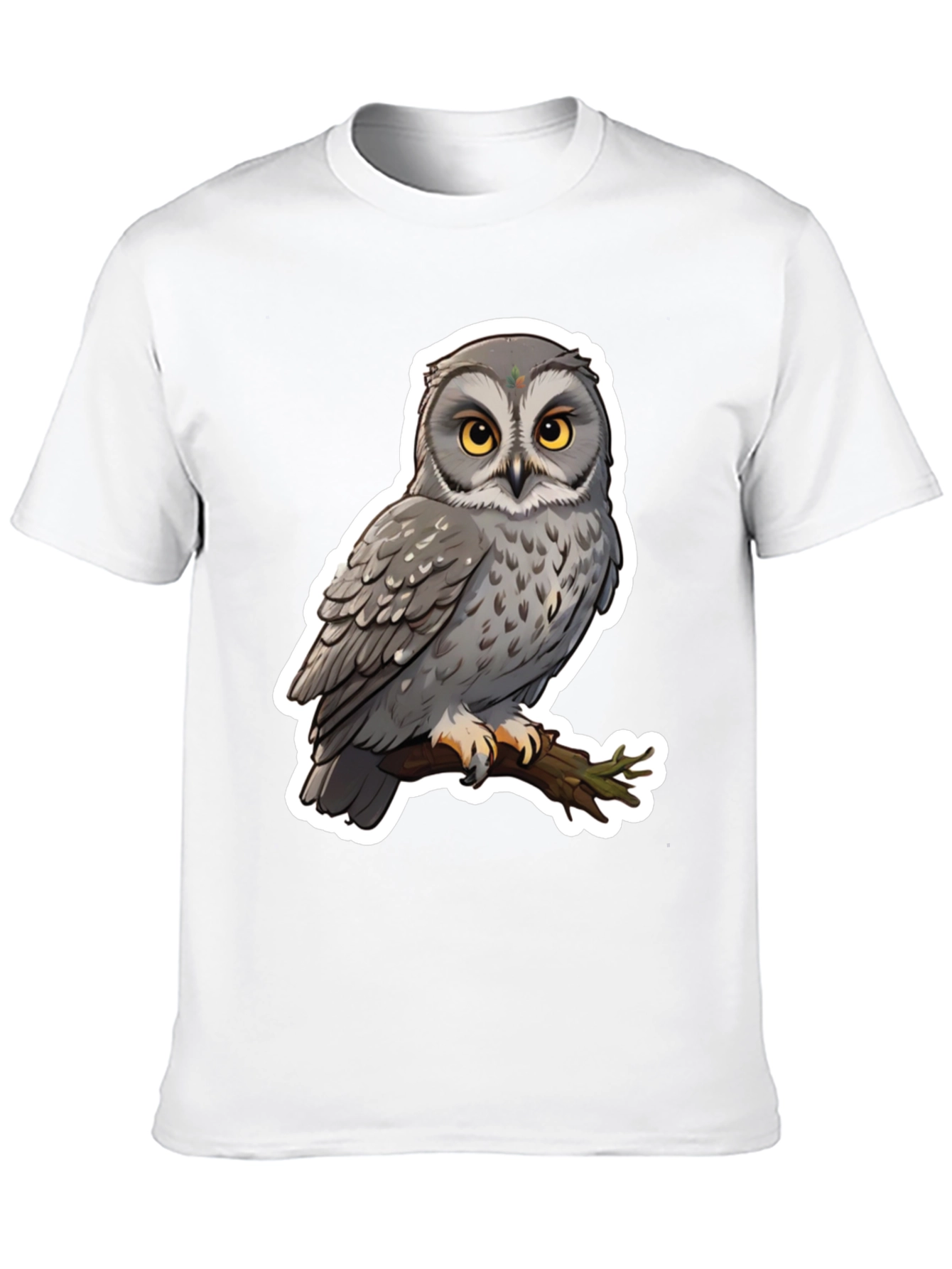 Owl Graphic Print Black T-Shirt
