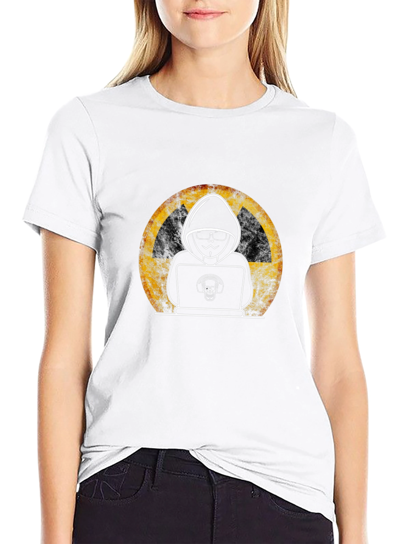 Hacker Graphic T-Shirt - Radioactive Symbol