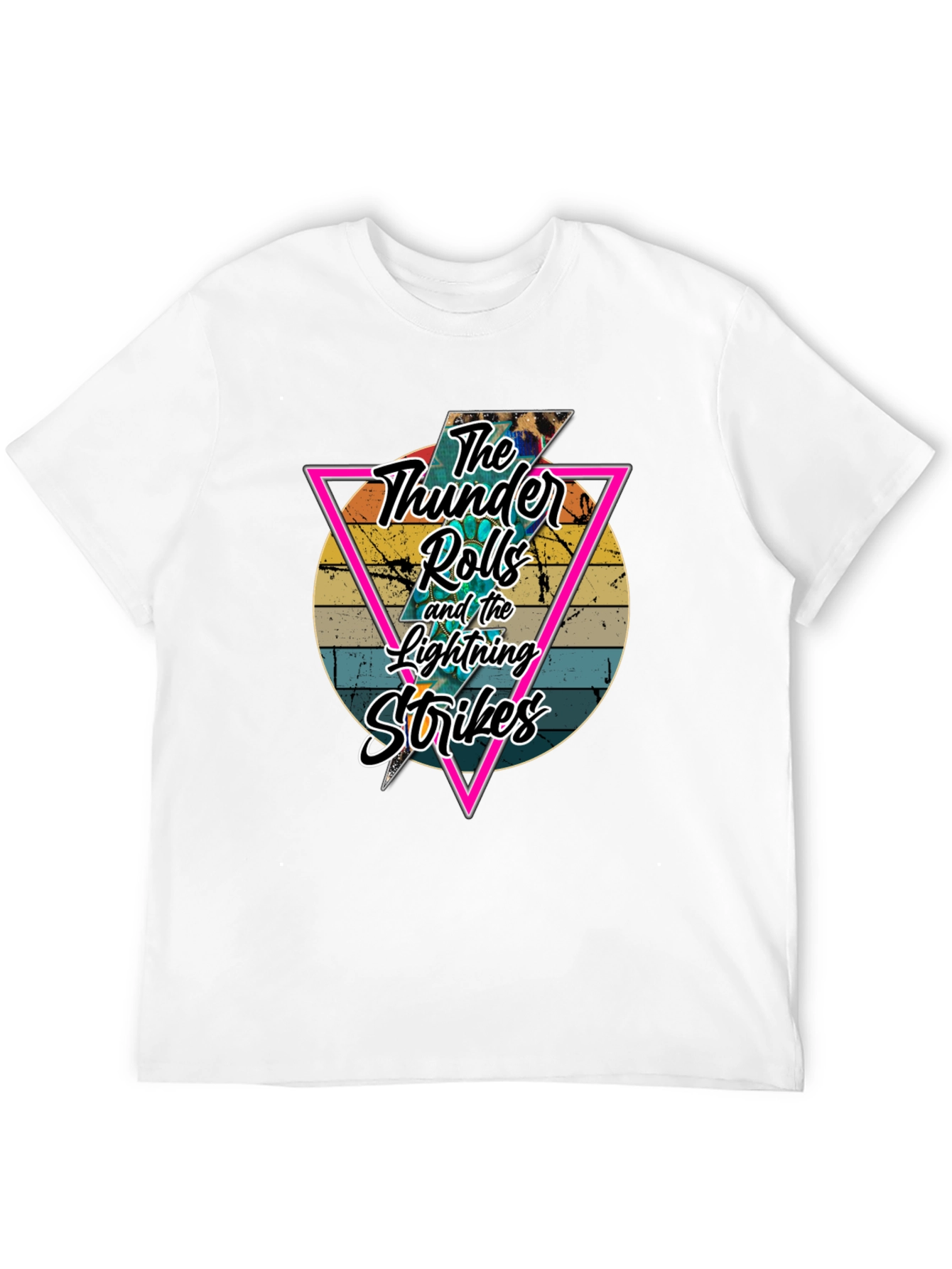 The Thunder Rolls Lightning Strikes Black T-Shirt