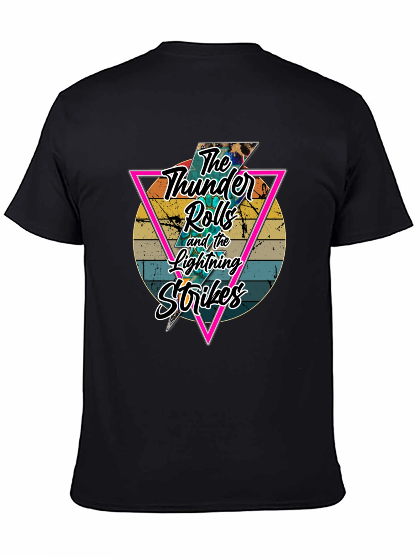 The Thunder Rolls Lightning Strikes Black T-Shirt