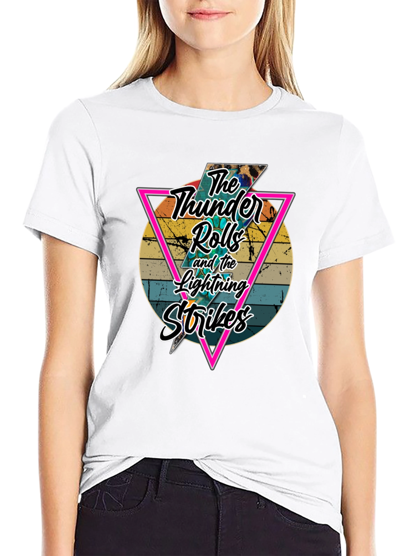 The Thunder Rolls Lightning Strikes Black T-Shirt