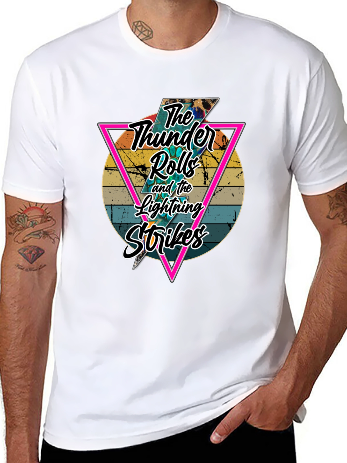 The Thunder Rolls Lightning Strikes Black T-Shirt