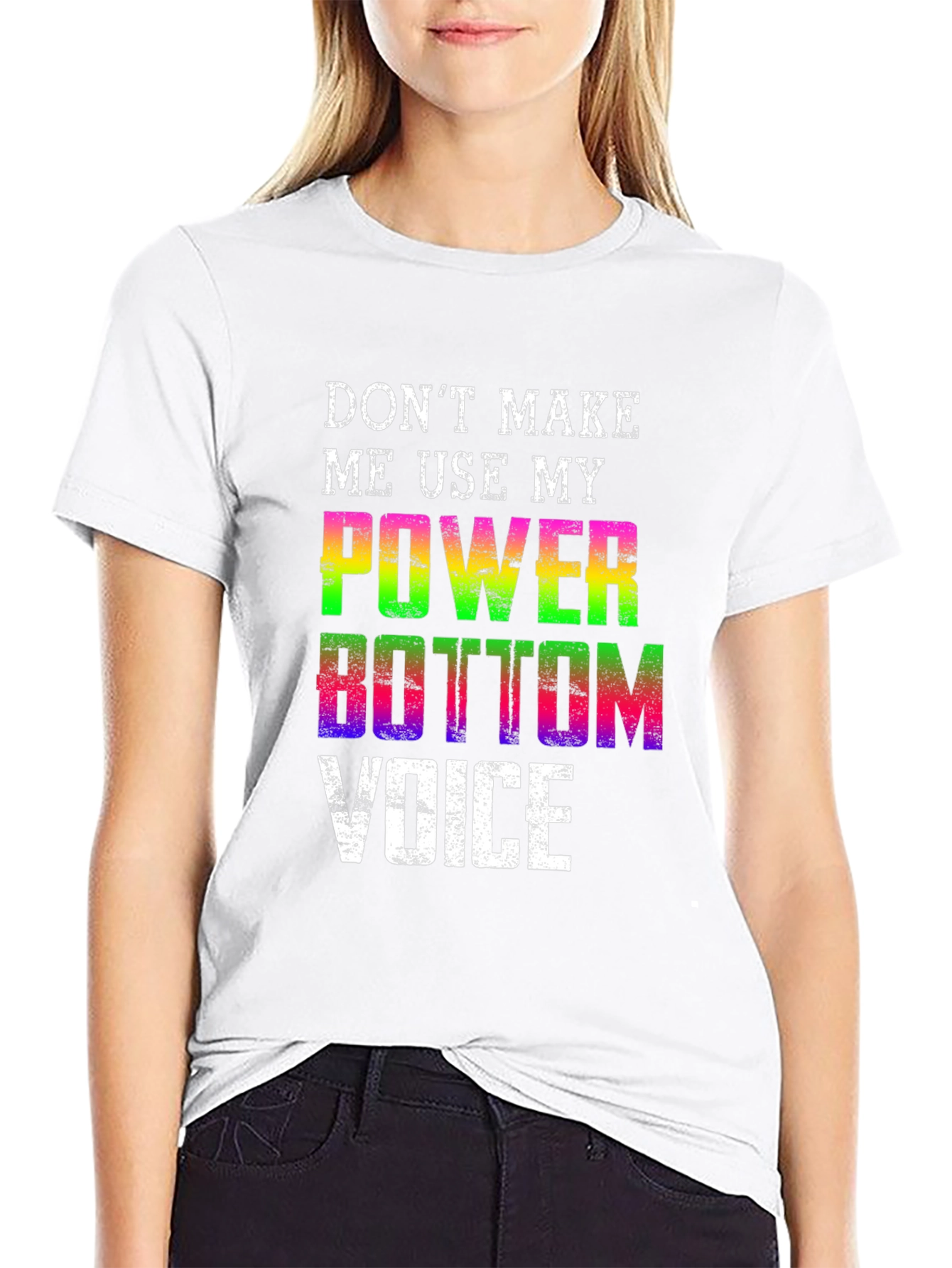 Power Bottom Voice Black T-Shirt
