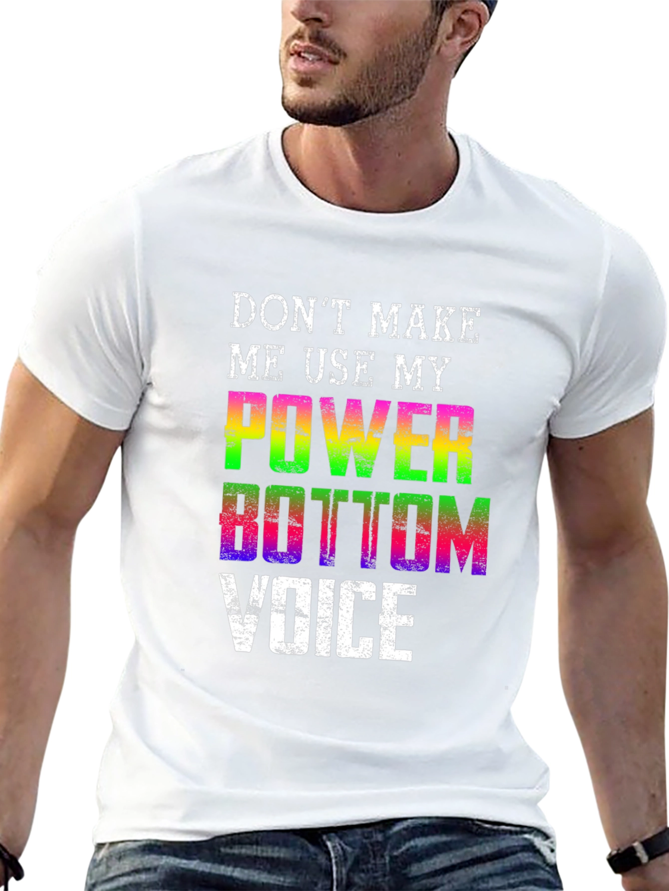 Power Bottom Voice Black T-Shirt