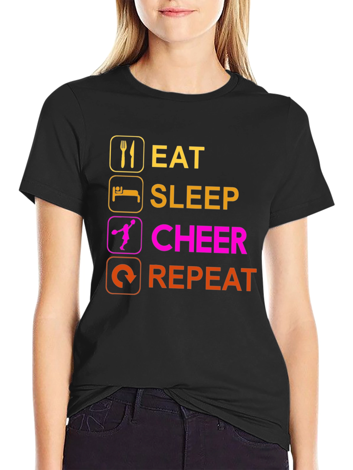 Eat Sleep Cheer Repeat T-Shirt