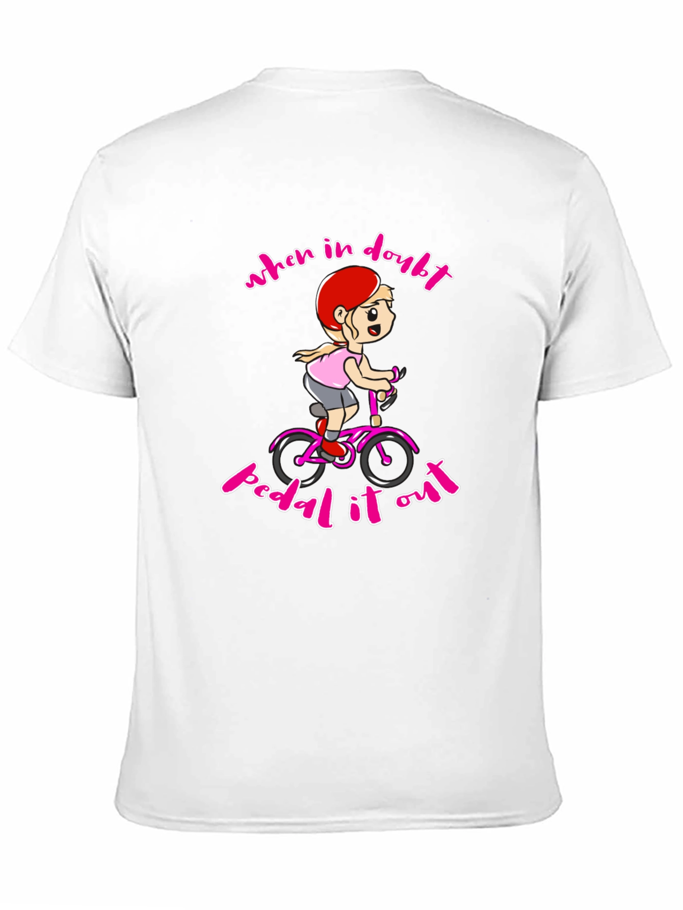 When In Doubt Pedal It Out Black T-Shirt