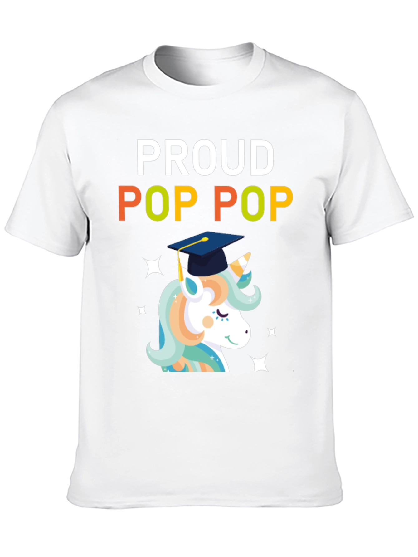 Proud Pop Pop Unicorn Graduation T-Shirt