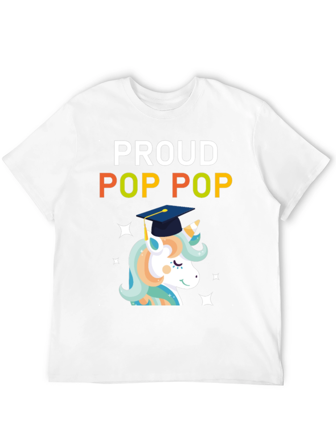 Proud Pop Pop Unicorn Graduation T-Shirt