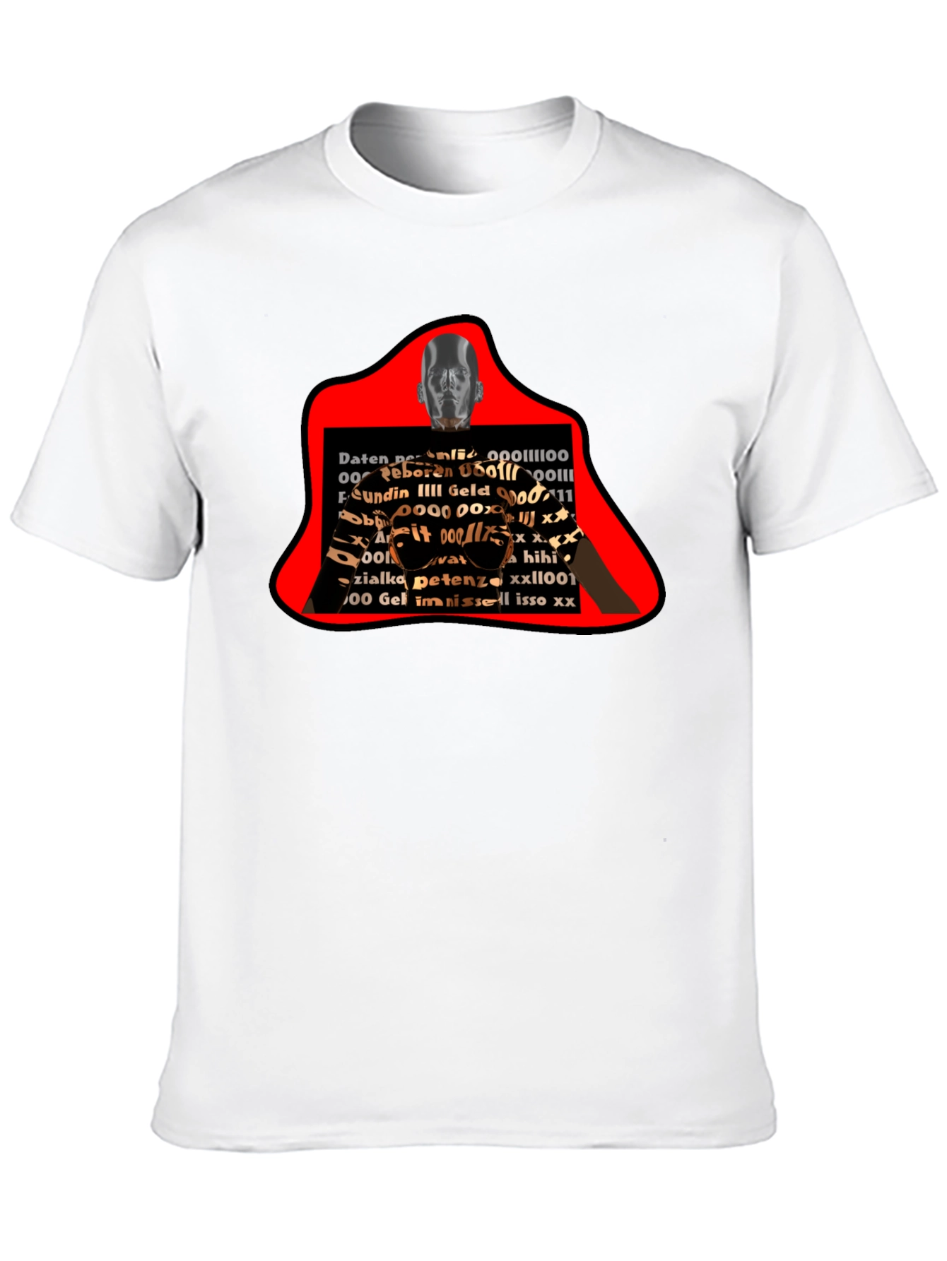 Abstract Graphic Print T-Shirt - Black