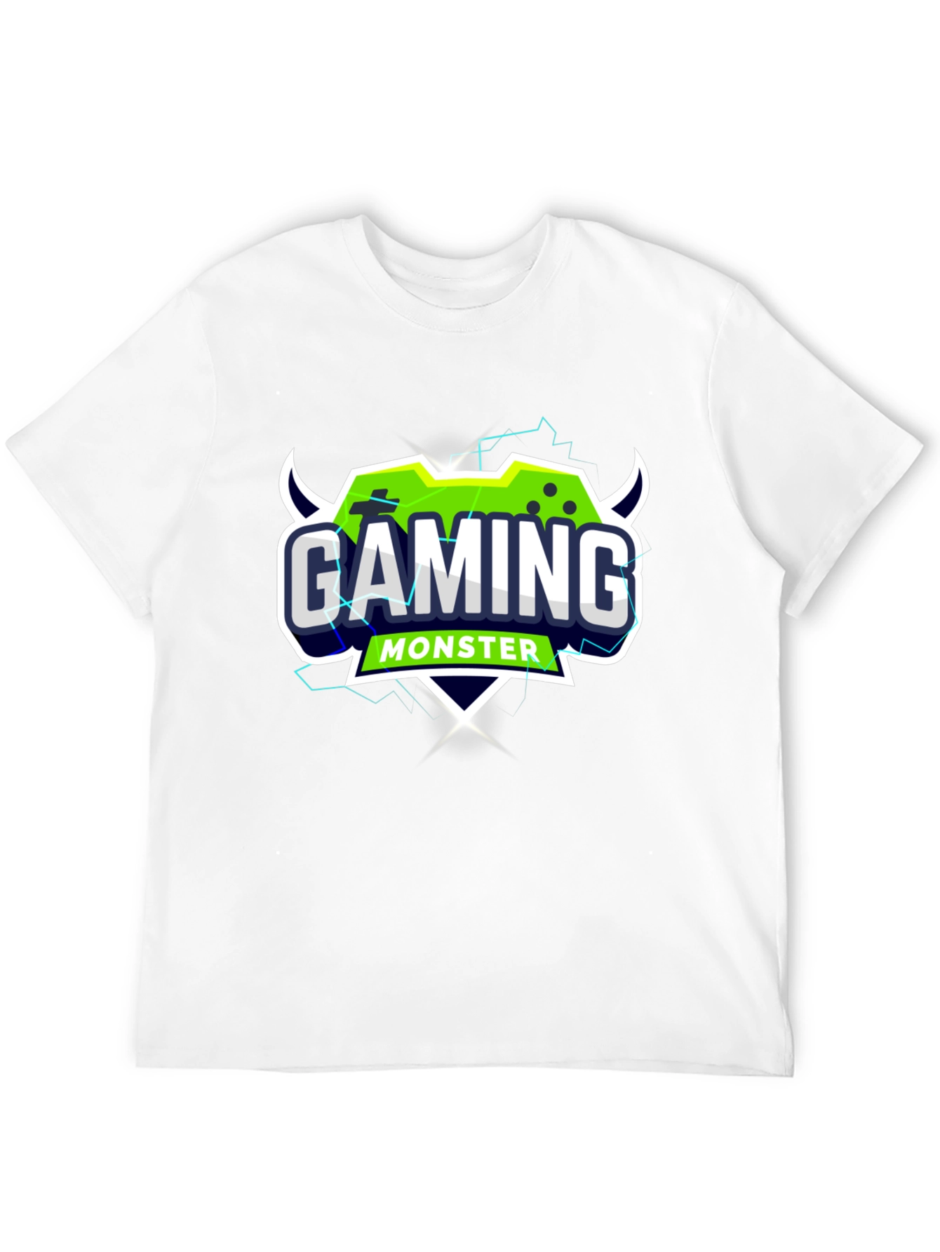 Gaming Monster Graphic Black T-Shirt