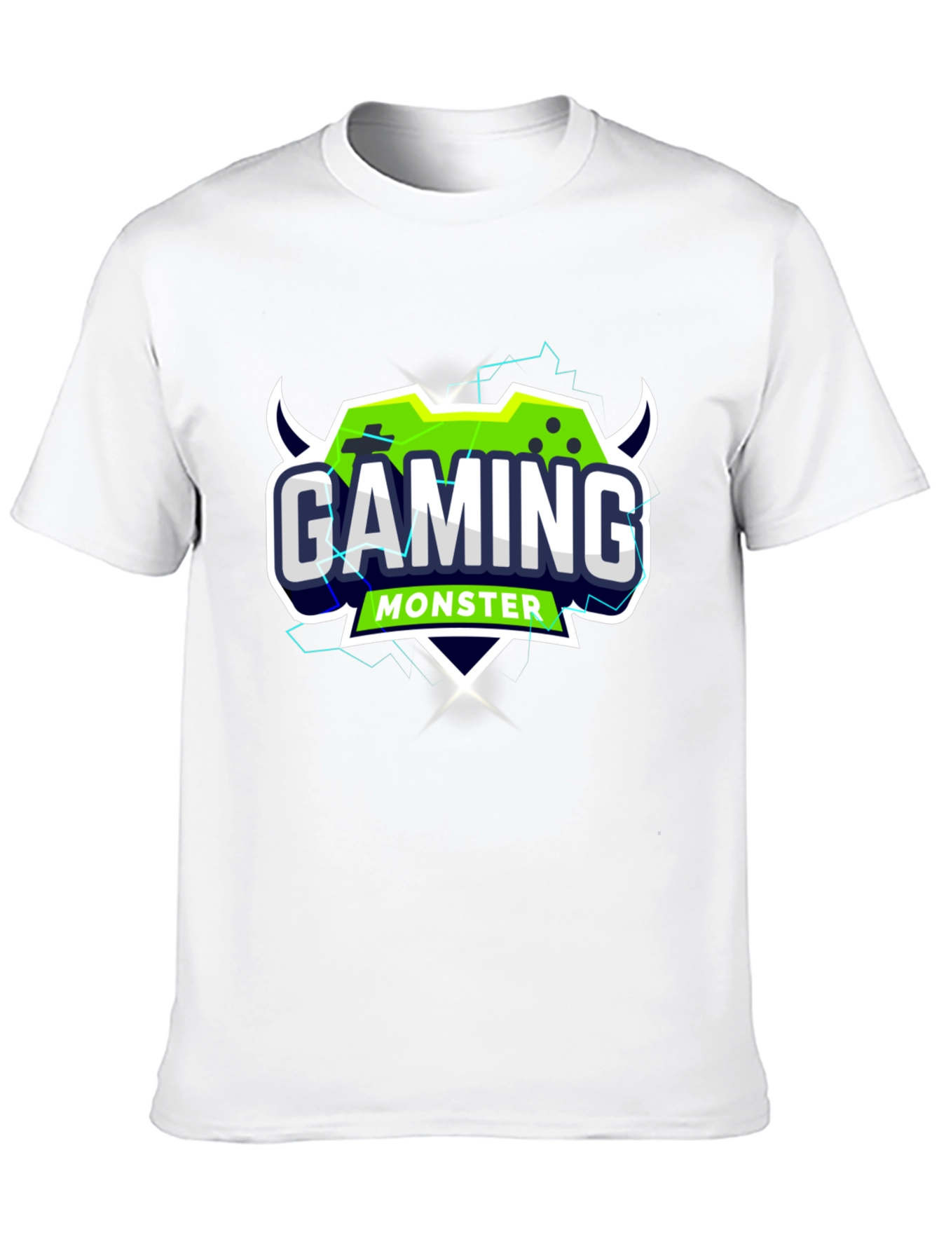 Gaming Monster Graphic Black T-Shirt