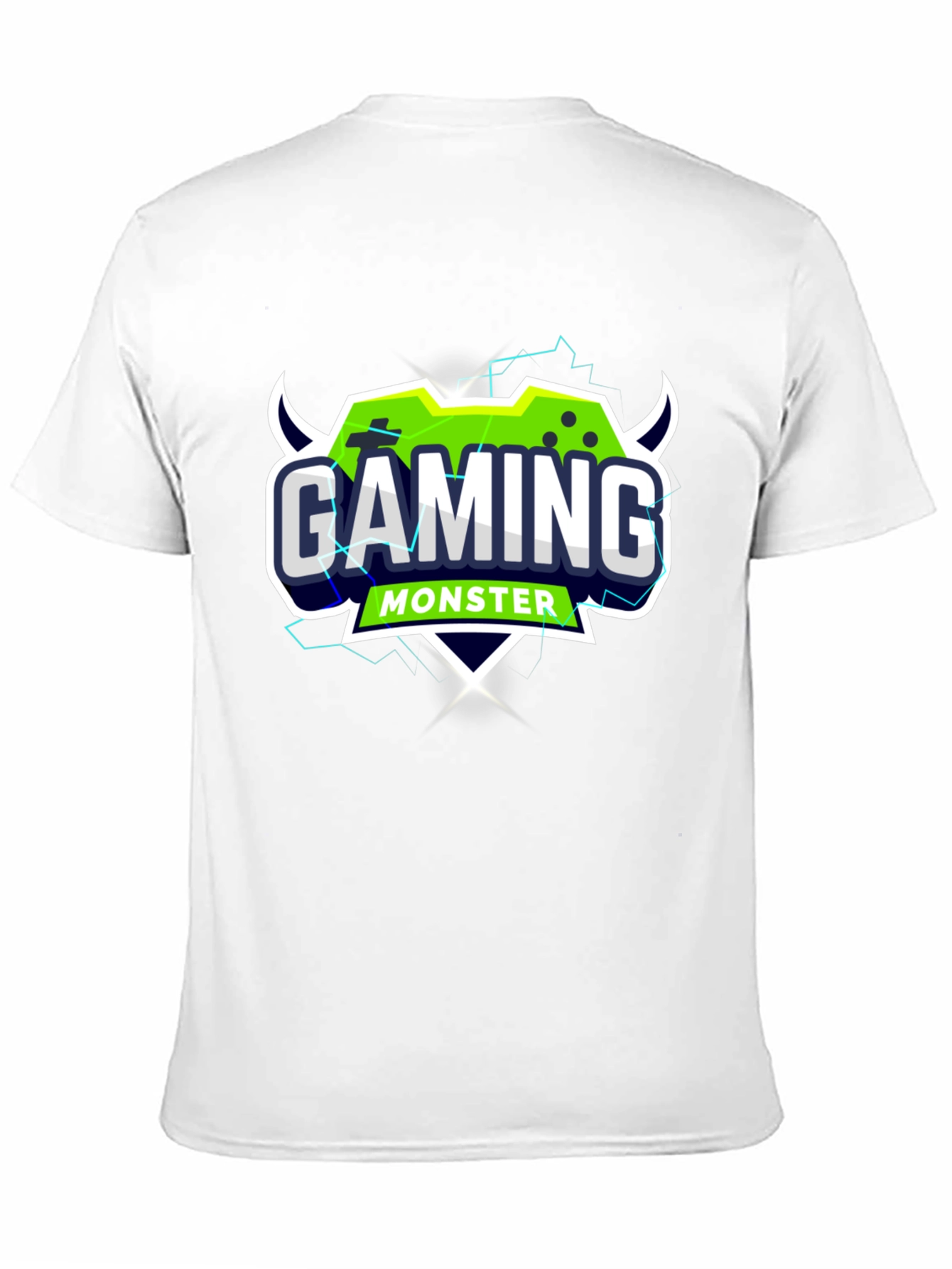 Gaming Monster Graphic Black T-Shirt