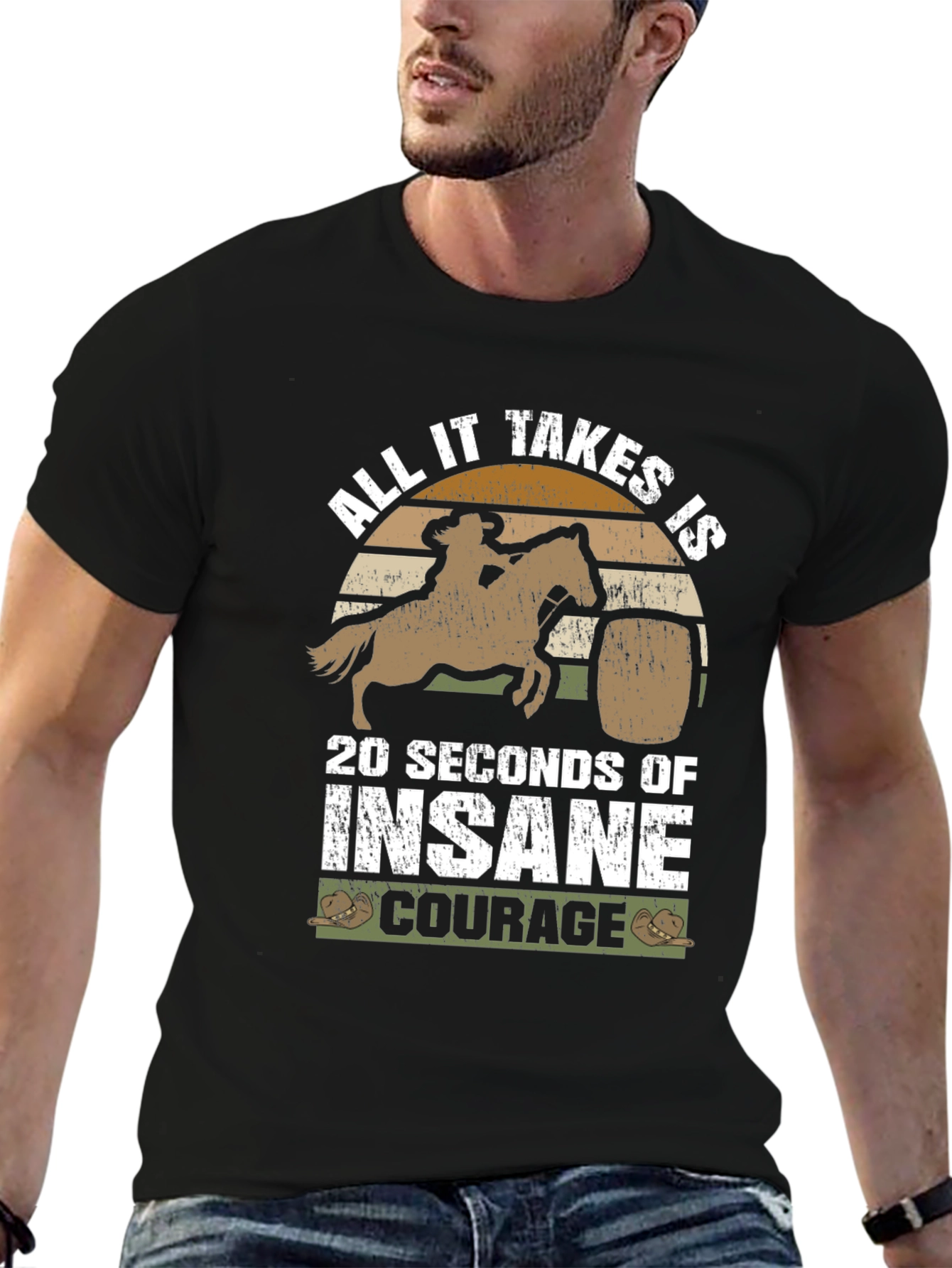 Insane Courage Rodeo Barrel Racing T-Shirt