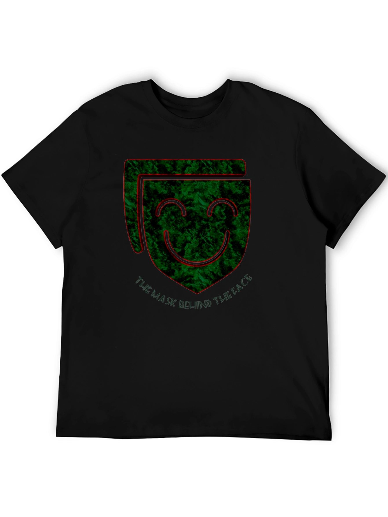 Unique Graphic Print Mens Black T-Shirt