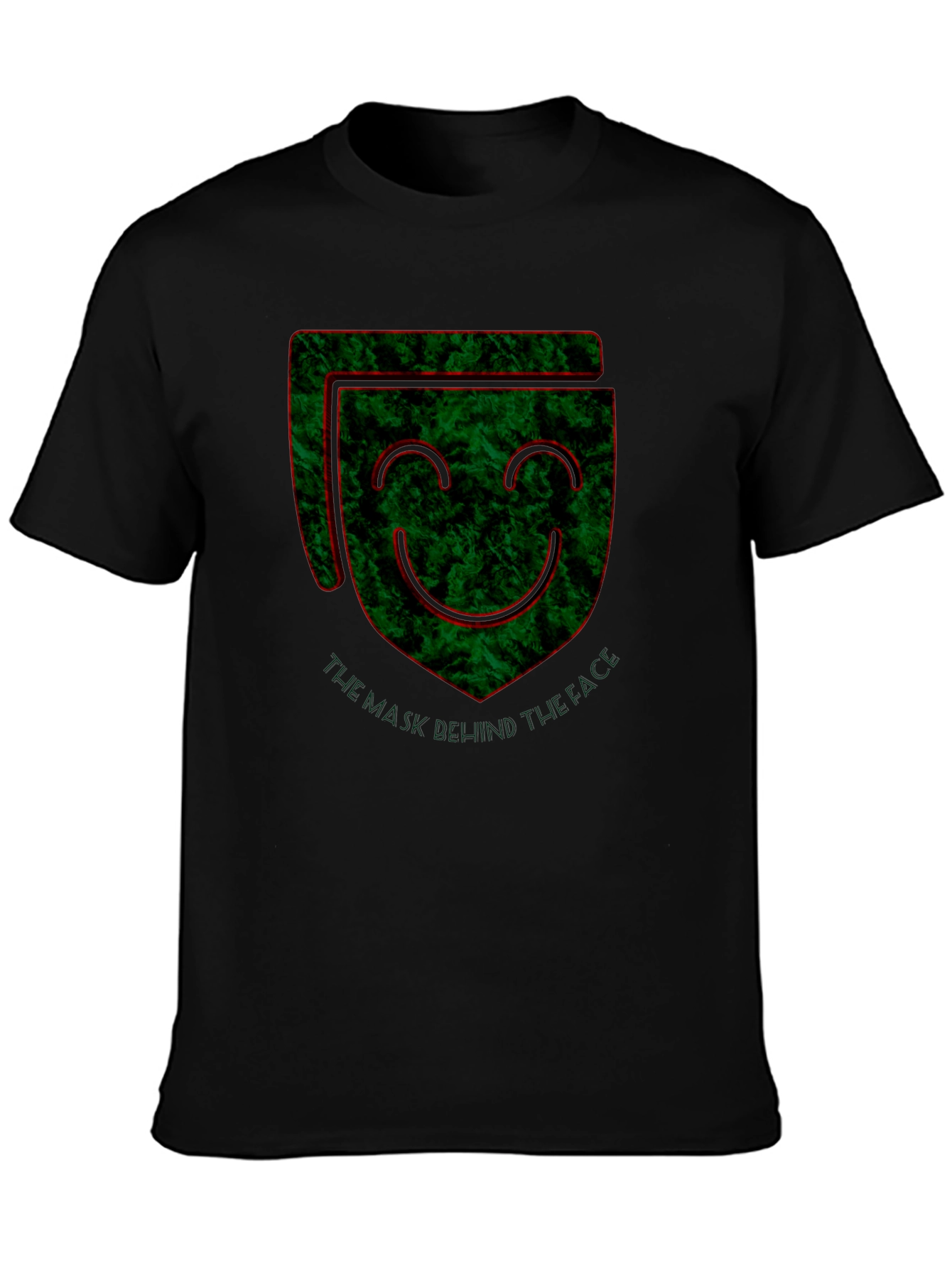 Unique Graphic Print Mens Black T-Shirt