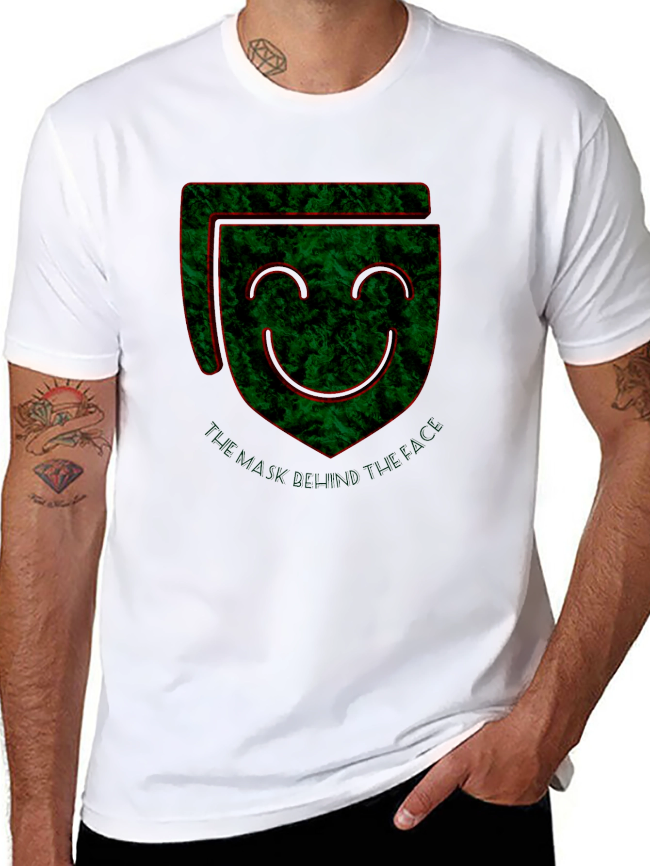 Unique Graphic Print Mens Black T-Shirt