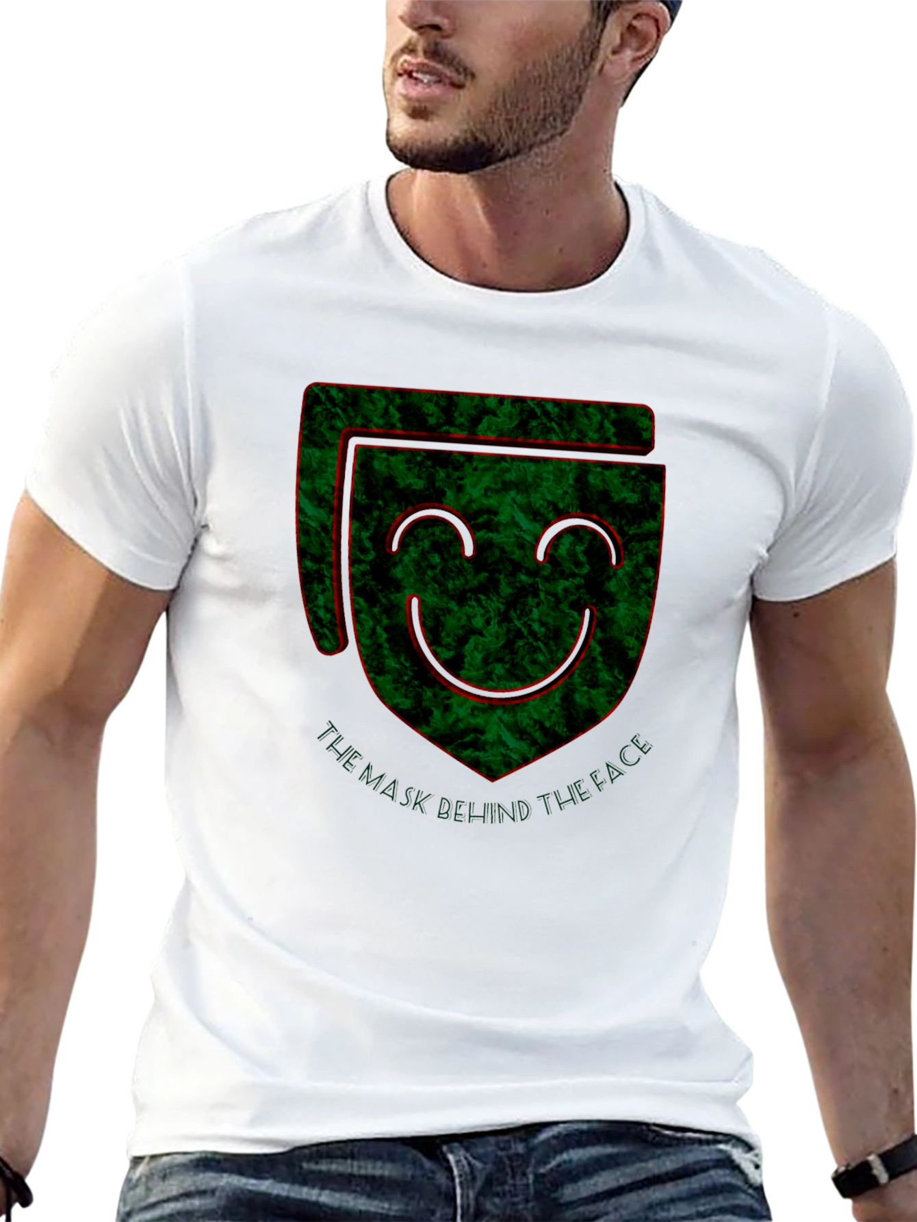 Unique Graphic Print Mens Black T-Shirt