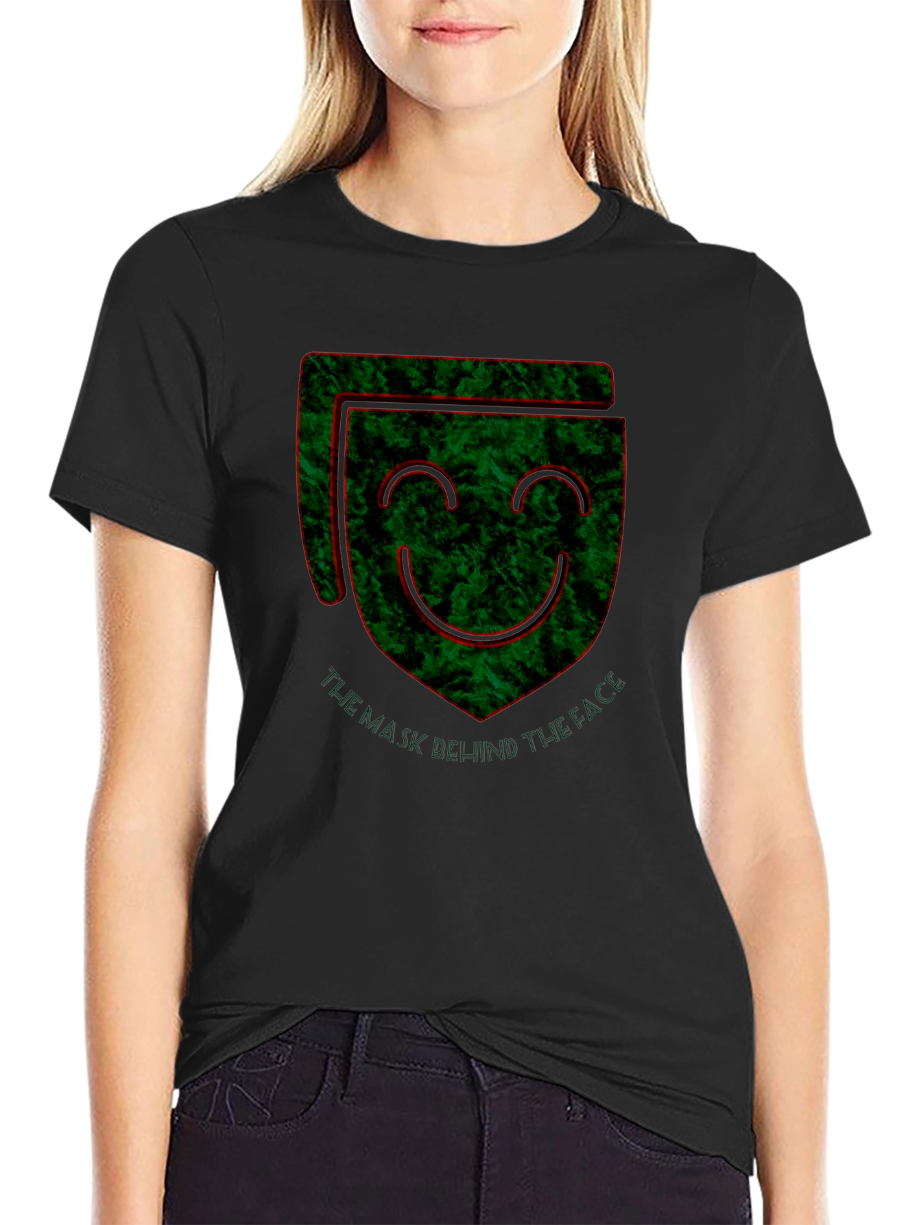 Unique Graphic Print Mens Black T-Shirt