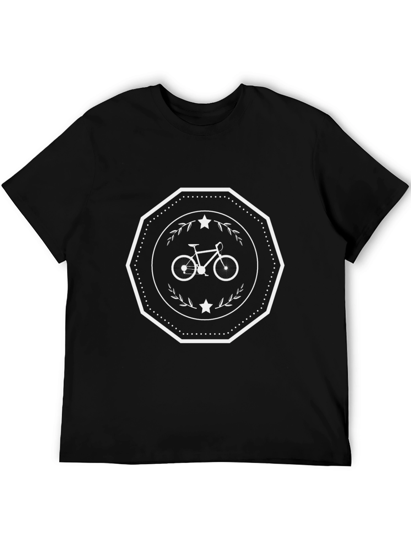 Stylish Black Bicycle Graphic Tee