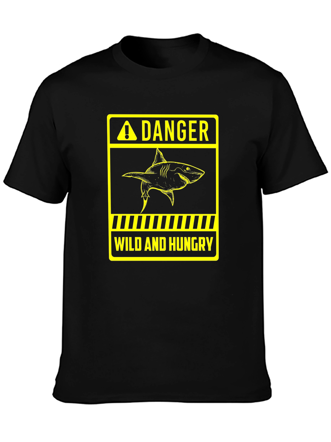 Danger Wild and Hungry Shark Graphic T-Shirt