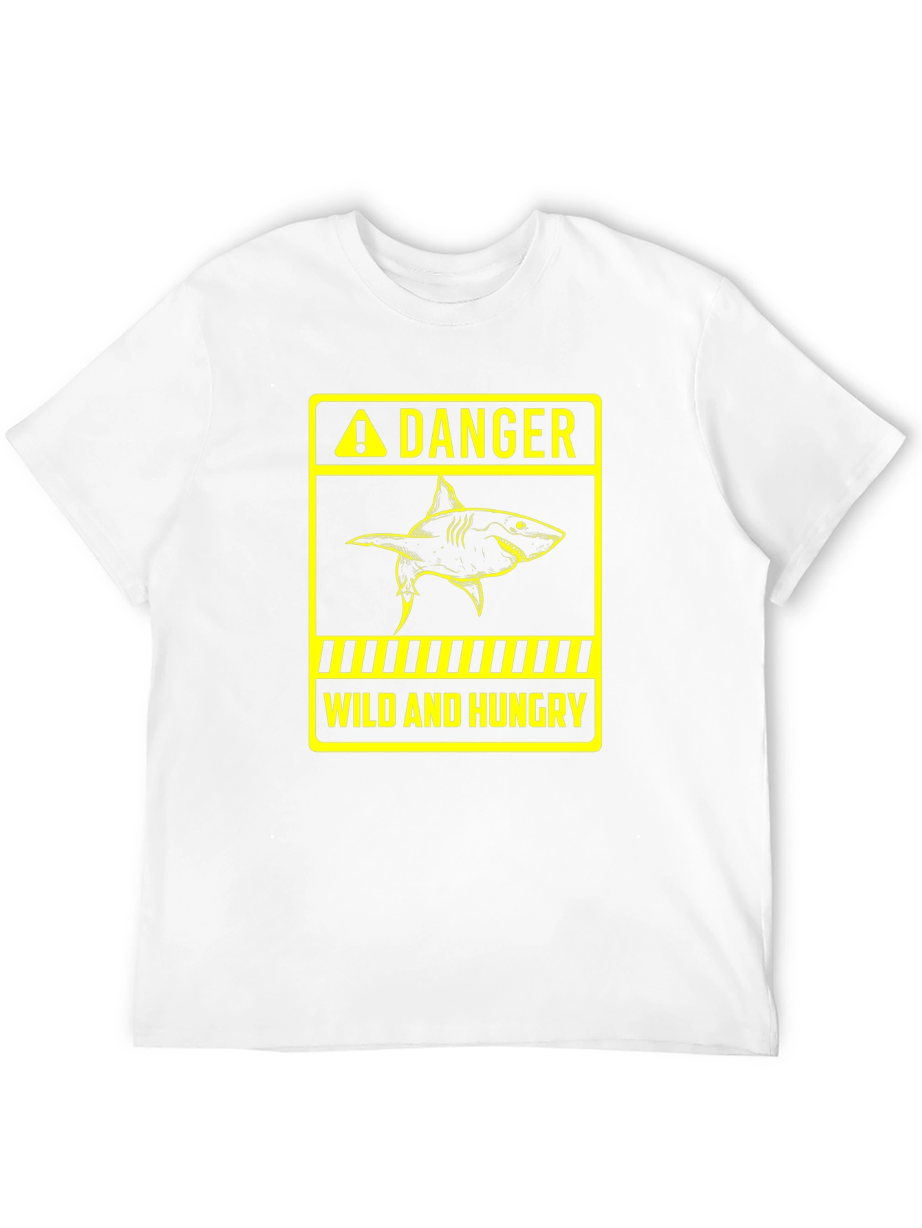 Danger Wild and Hungry Shark Graphic T-Shirt