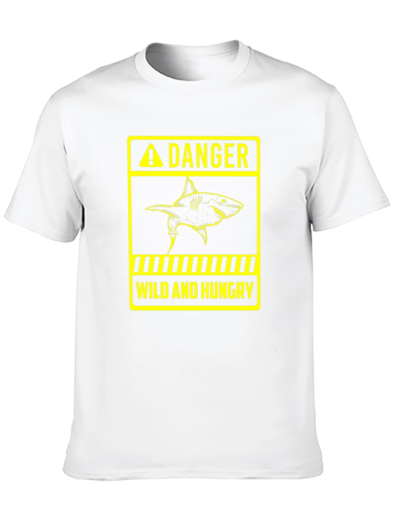 Danger Wild and Hungry Shark Graphic T-Shirt