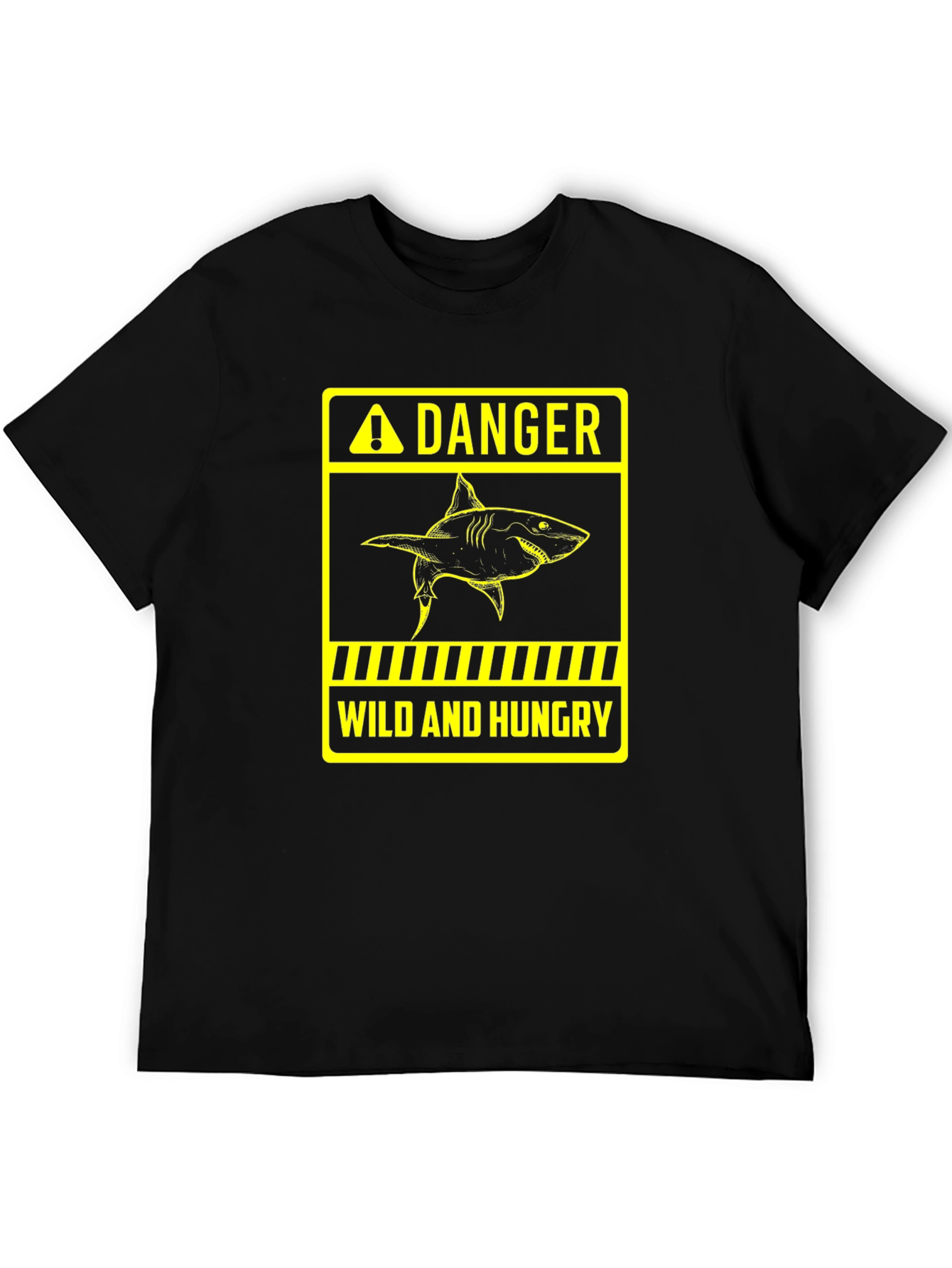 Danger Wild and Hungry Shark Graphic T-Shirt