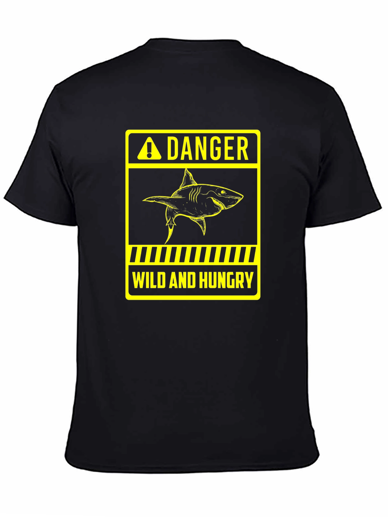 Danger Wild and Hungry Shark Graphic T-Shirt
