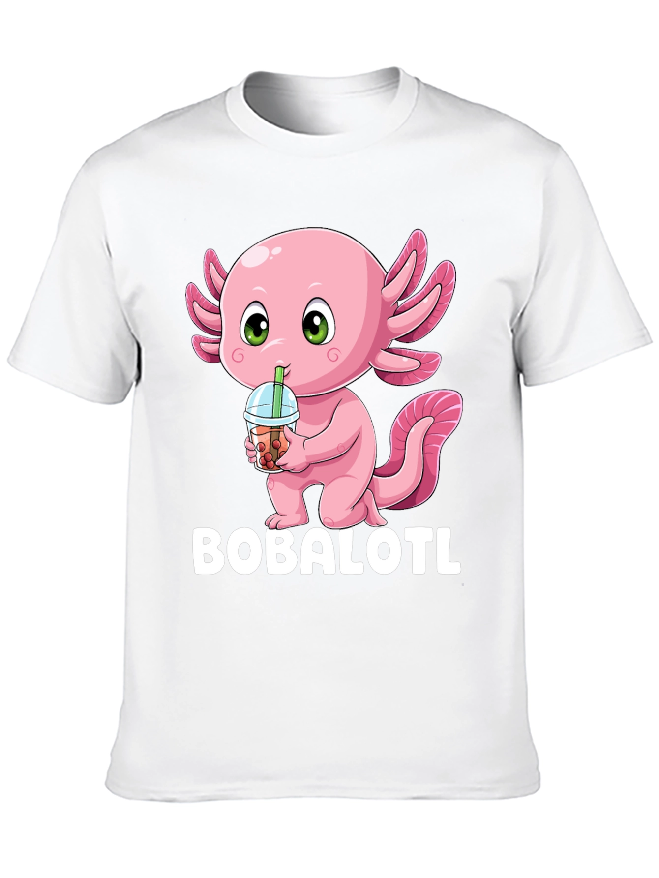 Bobalotl T-Shirt - Axolotl Bubble Tea Lover Tee