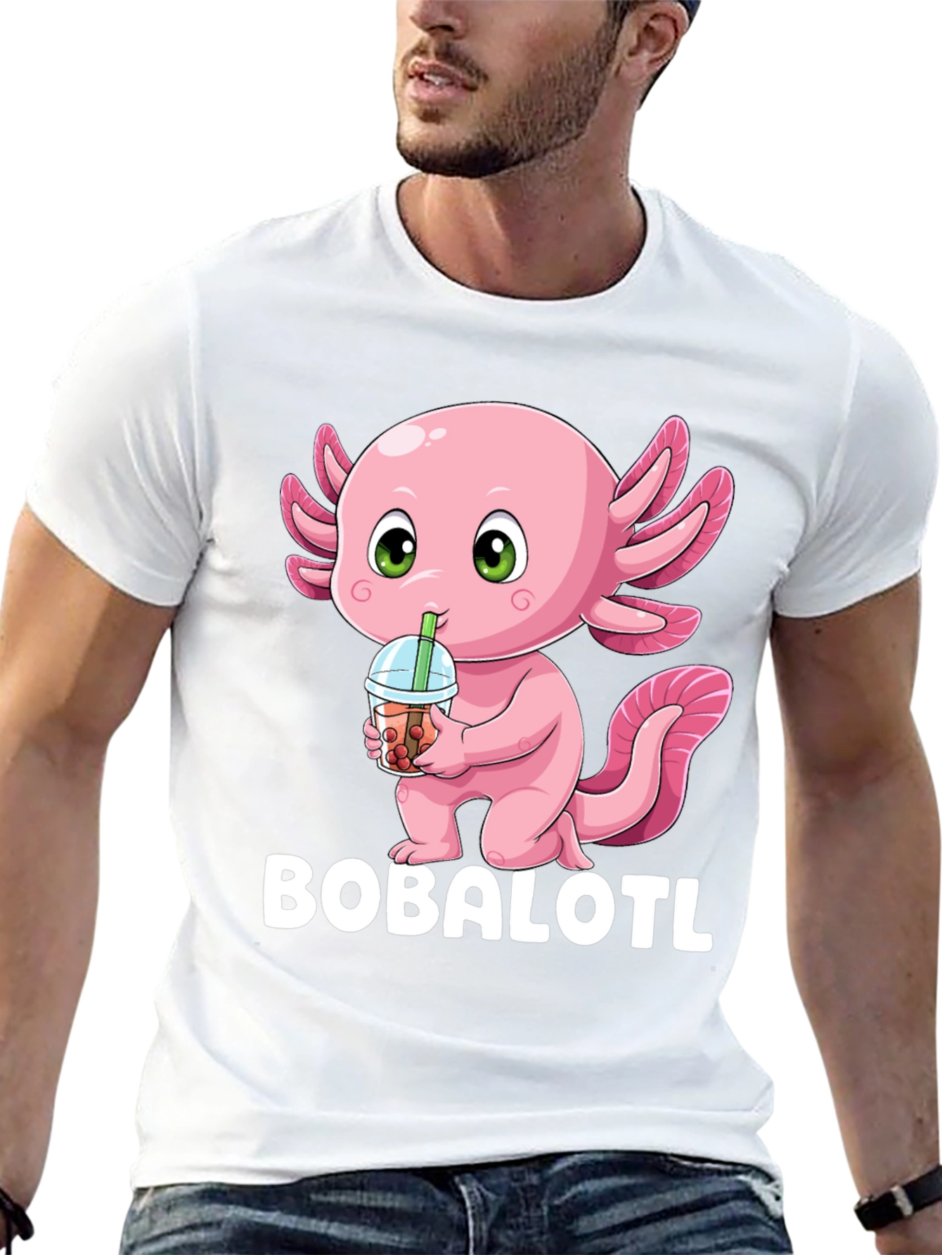 Bobalotl T-Shirt - Axolotl Bubble Tea Lover Tee