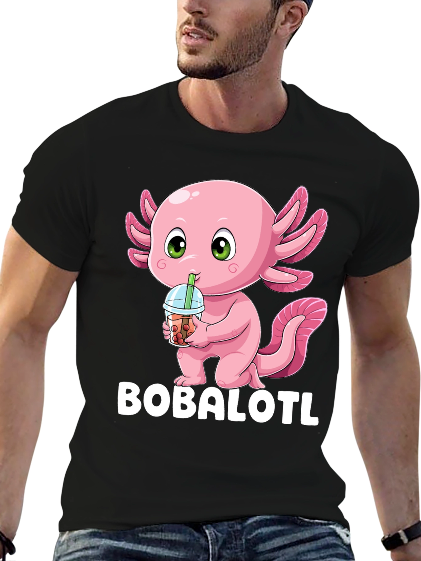 Bobalotl T-Shirt - Axolotl Bubble Tea Lover Tee