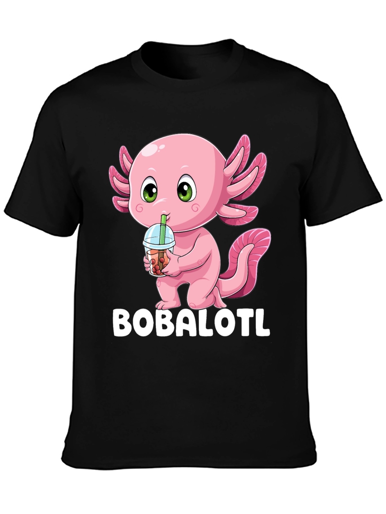 Bobalotl T-Shirt - Axolotl Bubble Tea Lover Tee