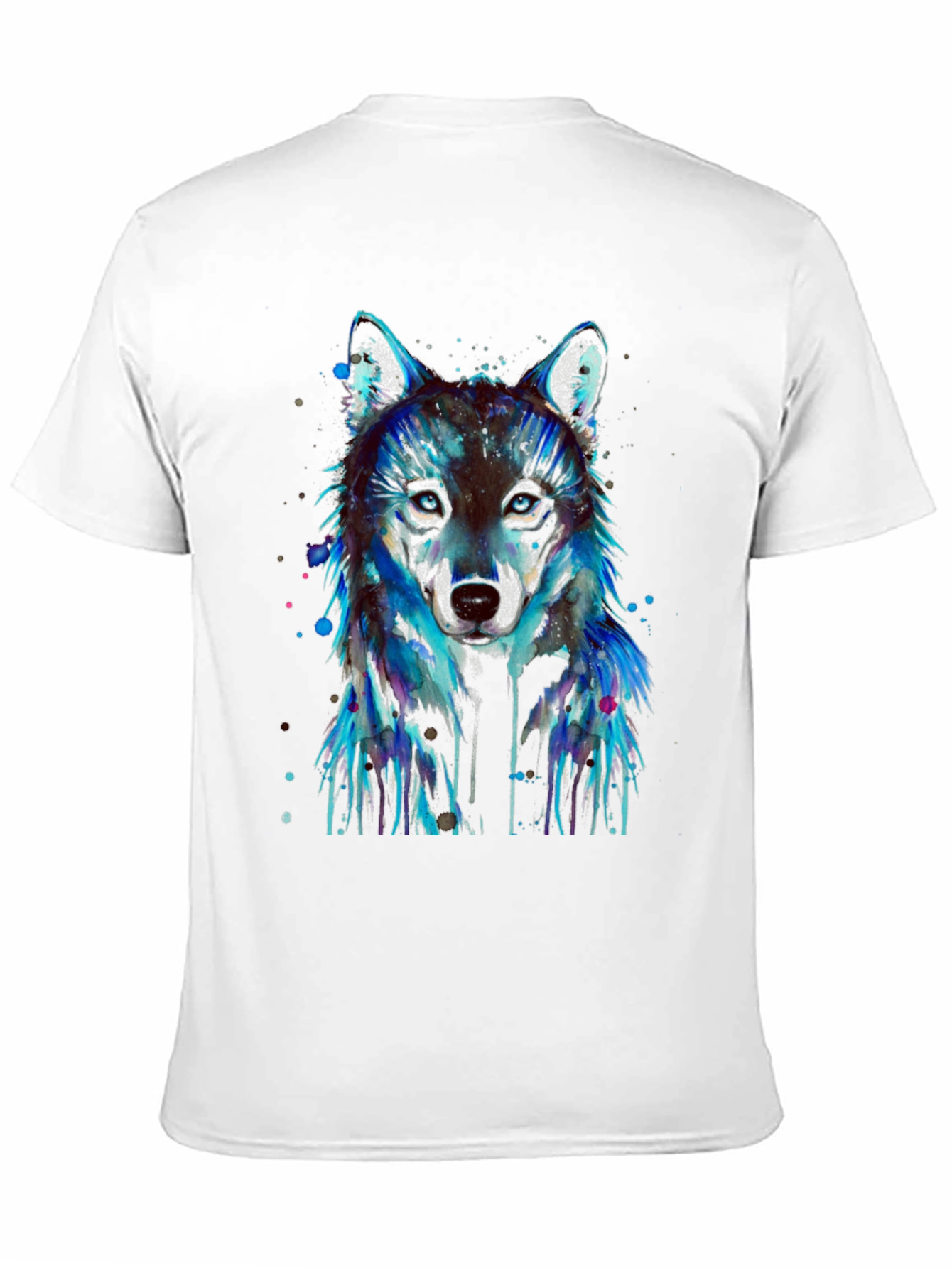 Watercolor Wolf Graphic T-Shirt