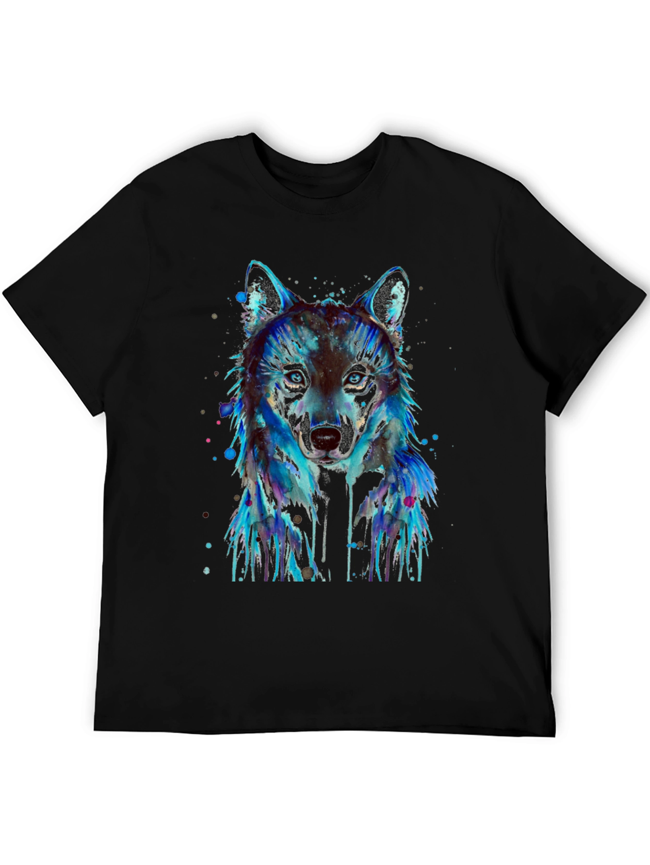 Watercolor Wolf Graphic T-Shirt