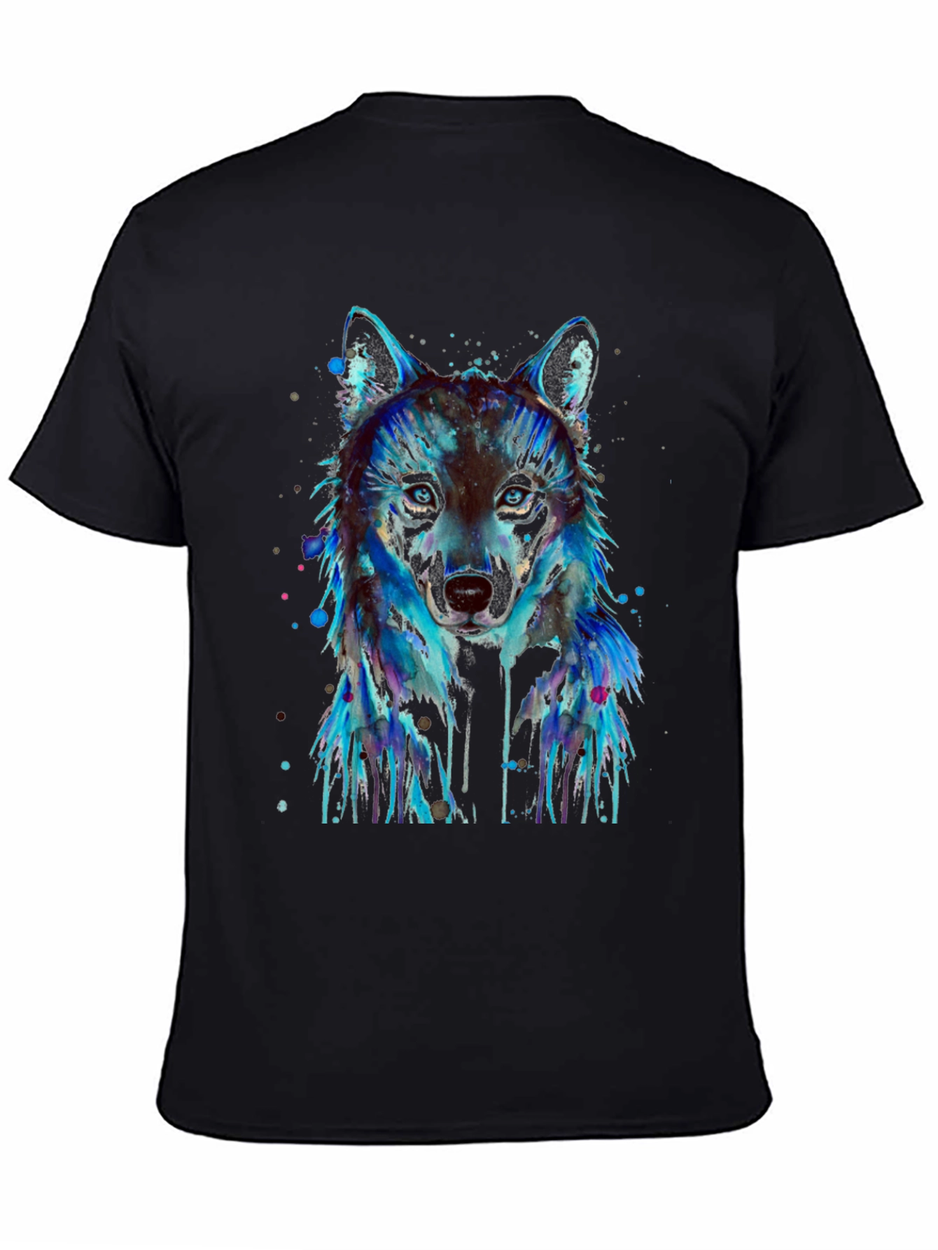 Watercolor Wolf Graphic T-Shirt