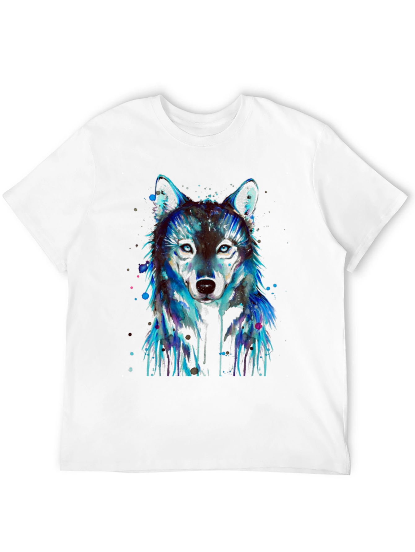 Watercolor Wolf Graphic T-Shirt