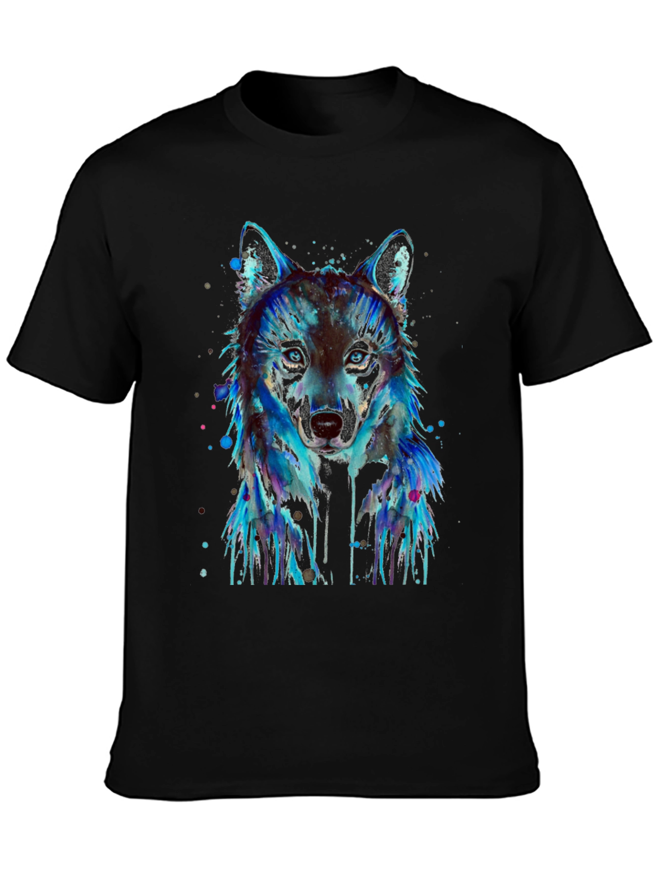 Watercolor Wolf Graphic T-Shirt