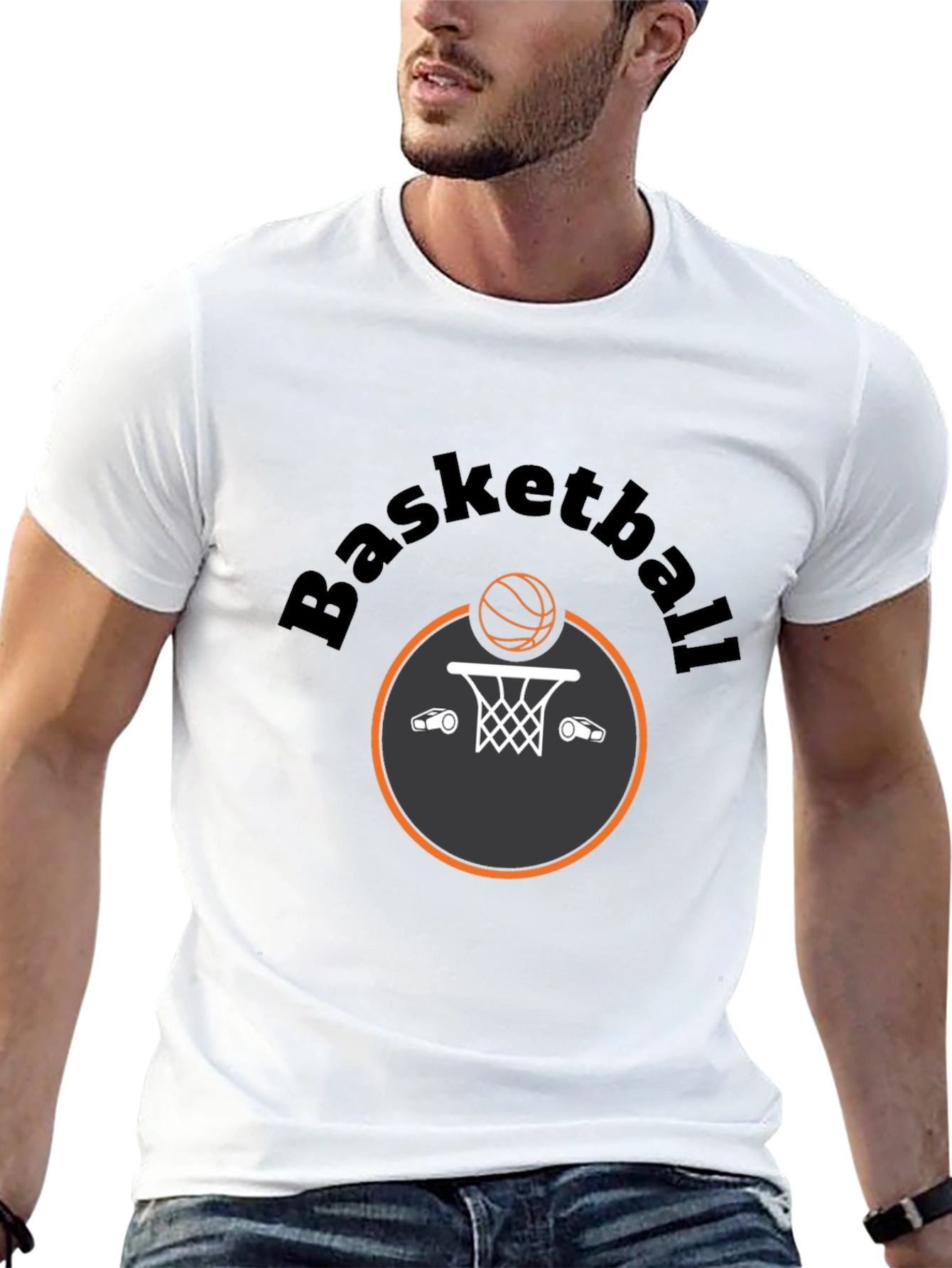 Basketball Graphic T-Shirt - Sporty Casual Tee