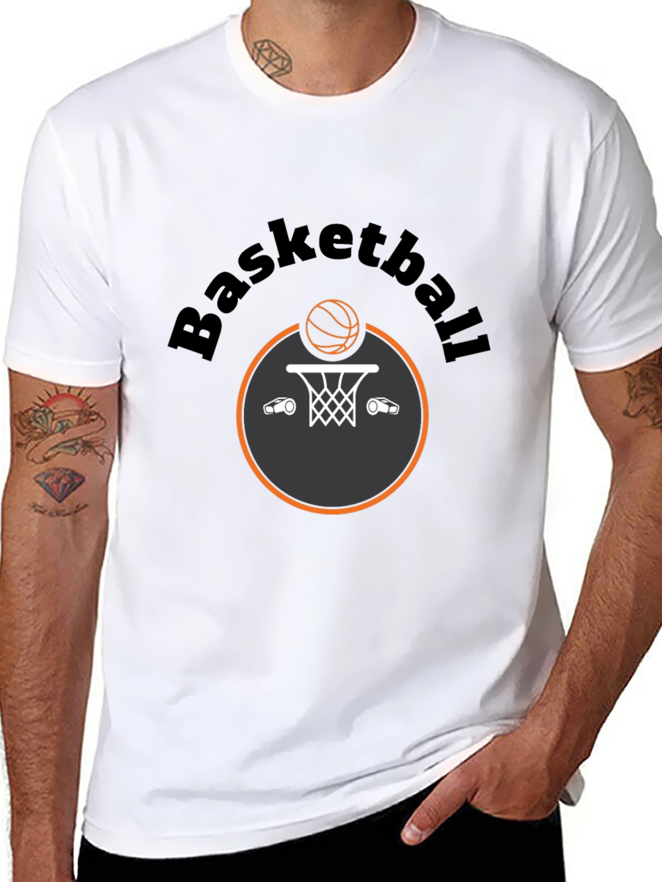 Basketball Graphic T-Shirt - Sporty Casual Tee