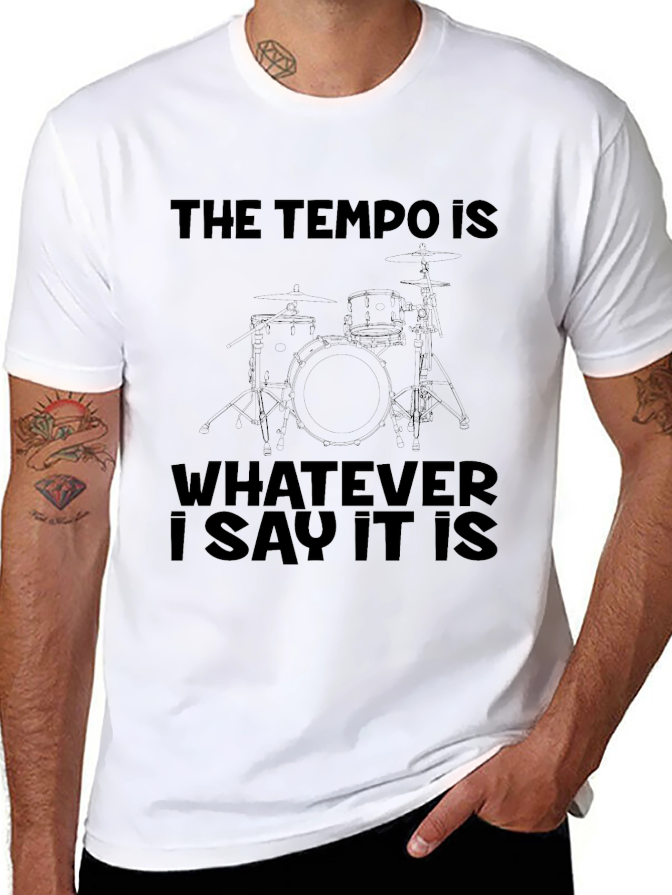 Drummer Tempo T-Shirt - Black
