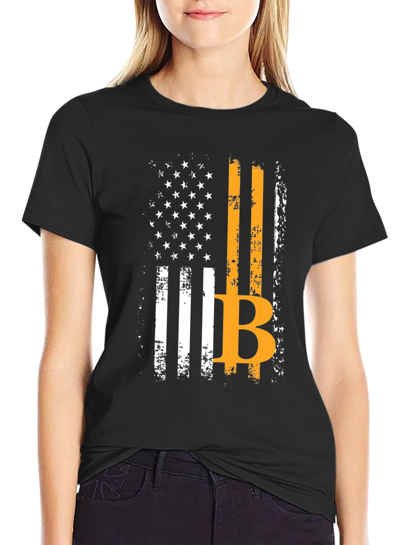 Bitcoin American Flag T-Shirt