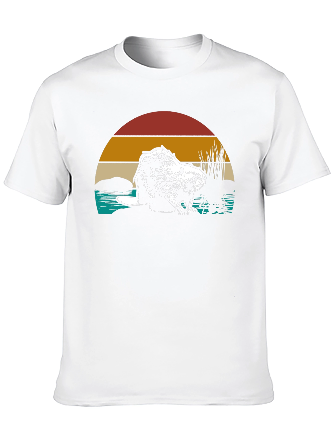 Retro Beaver Graphic T-Shirt - Nature Lover Tee