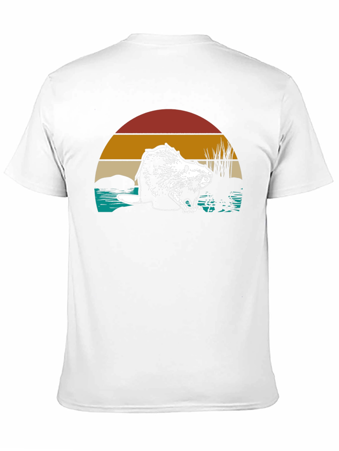 Retro Beaver Graphic T-Shirt - Nature Lover Tee