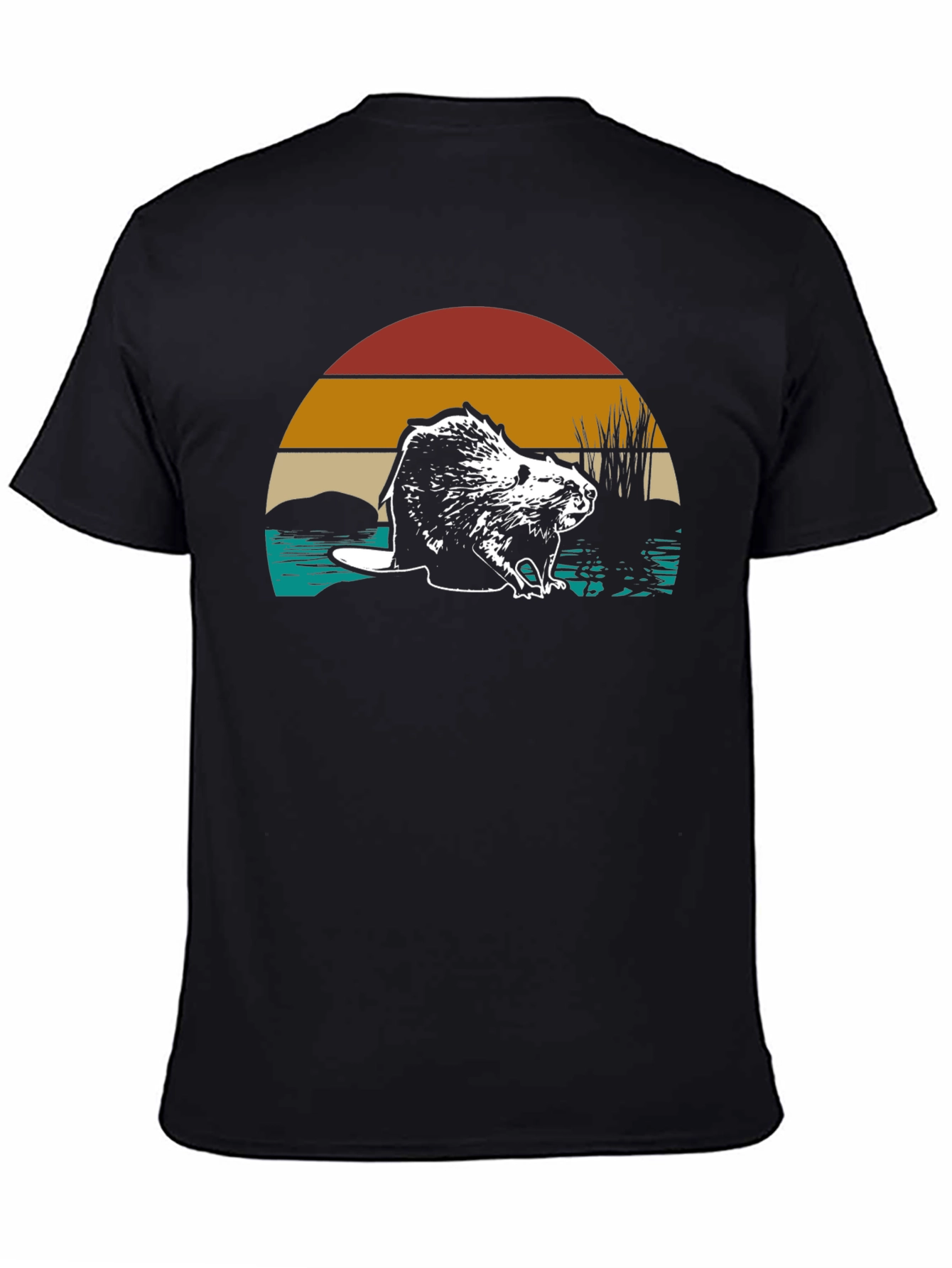 Retro Beaver Graphic T-Shirt - Nature Lover Tee