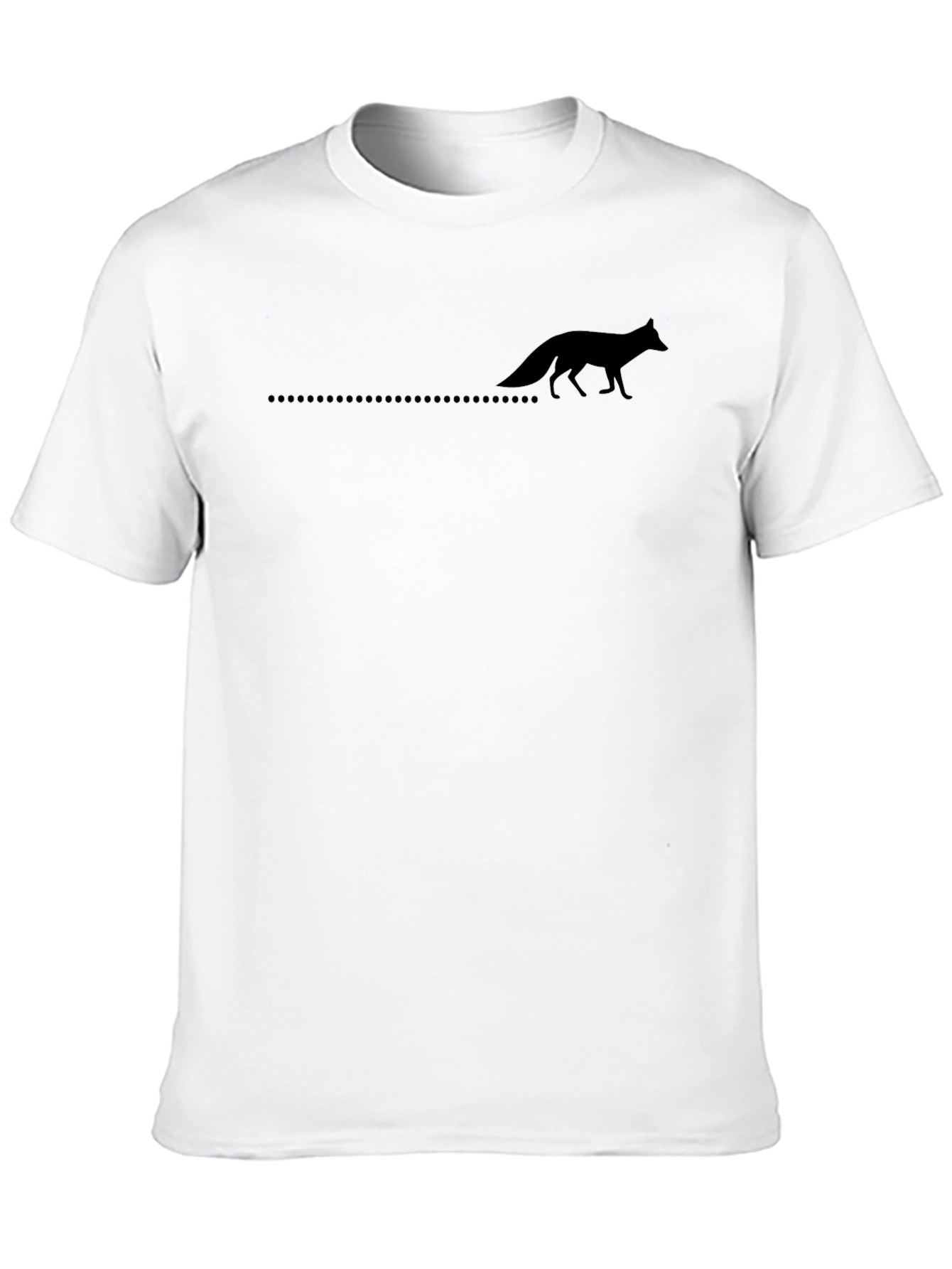 Sleek Black Fox Silhouette T-Shirt