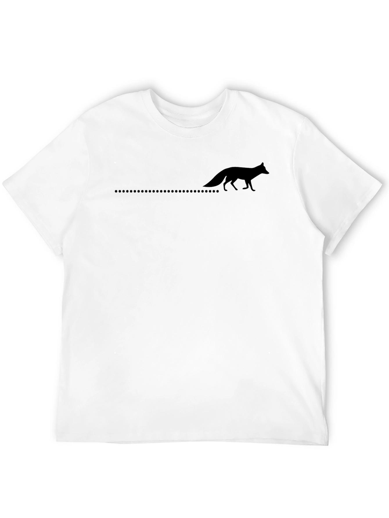 Sleek Black Fox Silhouette T-Shirt