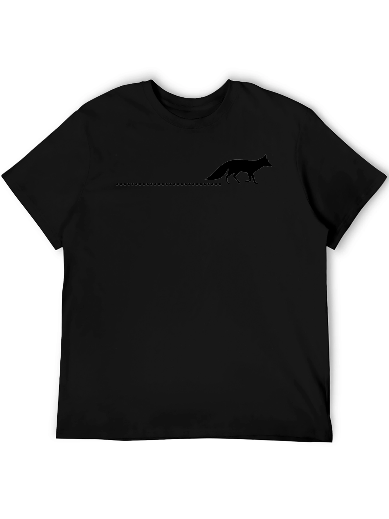 Sleek Black Fox Silhouette T-Shirt